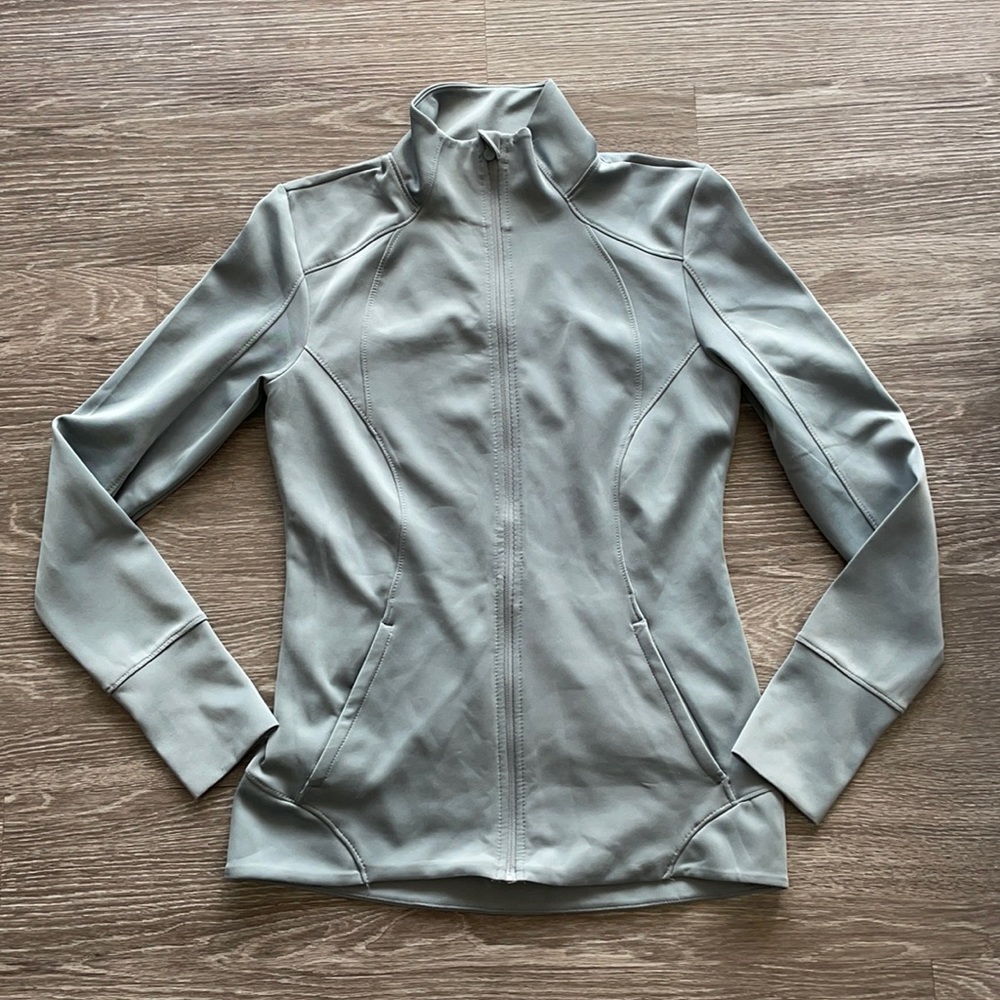 Apana gray zip up athletic jacket